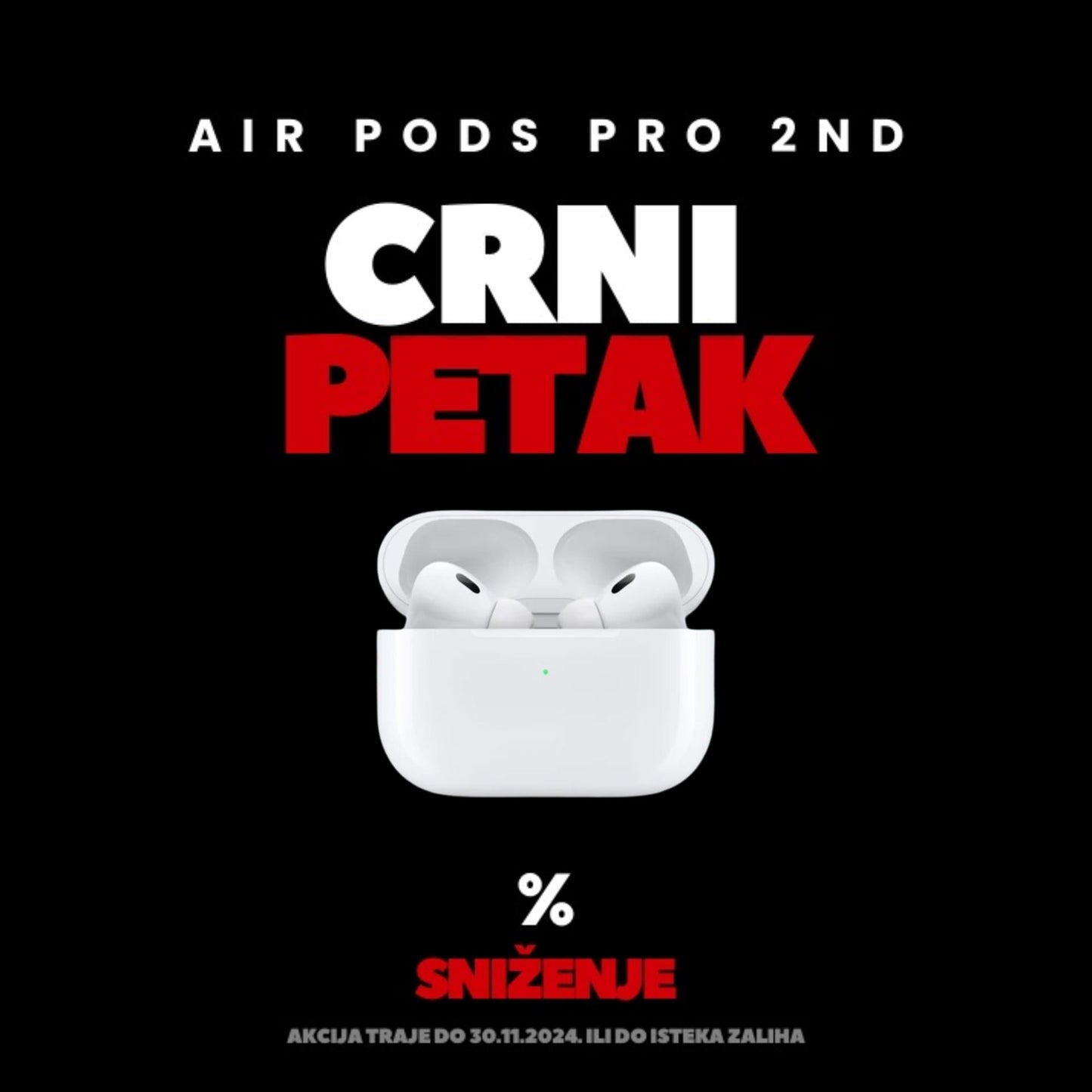 Airpods pro 2nd gen, slušalice bežične, bele